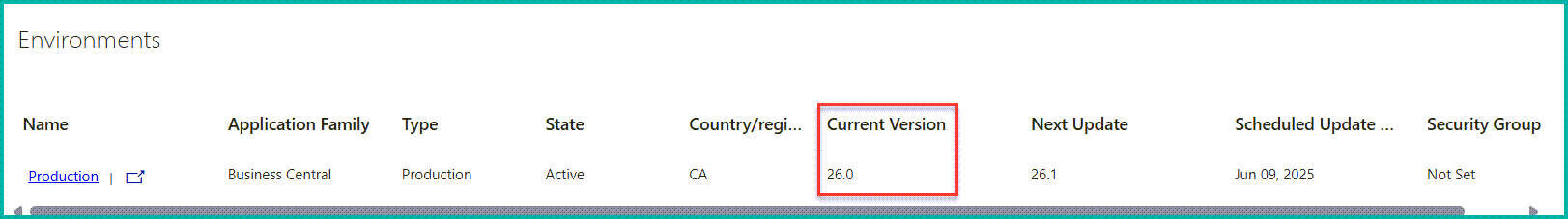 Business Central Version Check Admin Center Business Central Version Check Admin Center