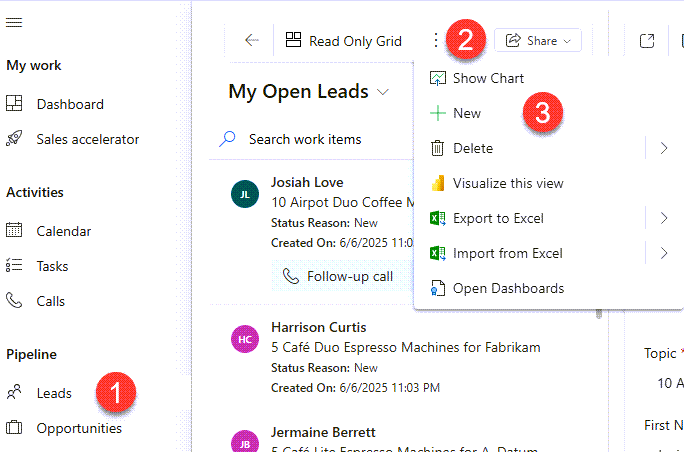 Dynamics CRM New Lead Creation